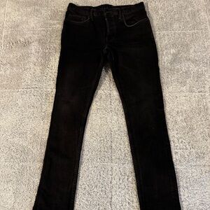 All Saints Mens Black Boda Cigarette Jeans 32x30